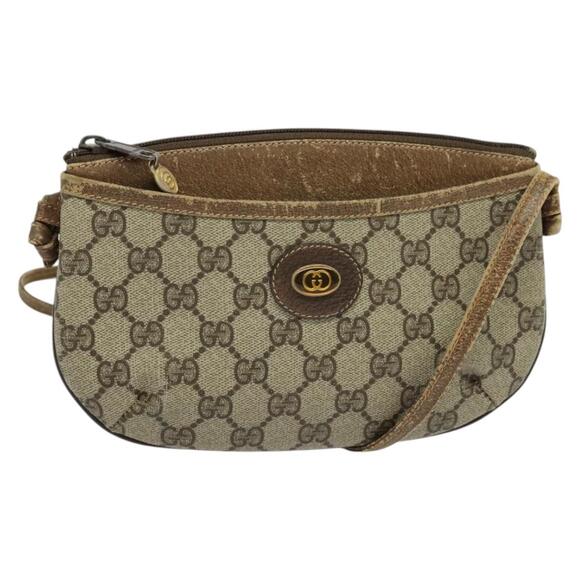 GUCCI GG Supreme Shoulder Bag Pvc Beige Gold 904 02 020 - Picture 1 of 16